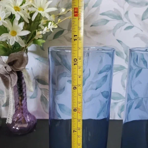 Tall Cobalt Blue Vases 2pc Set sz 10.5" - Picture 3 of 6